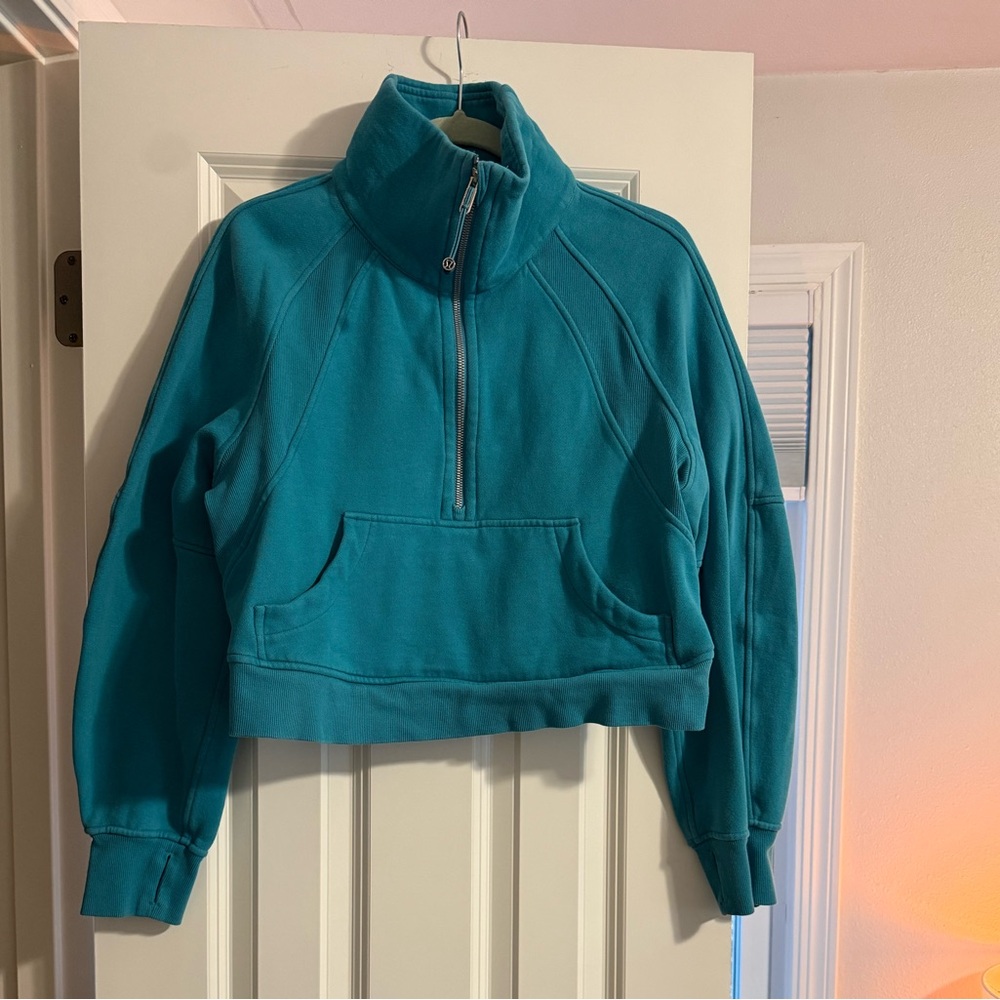 lululemon athletica Teal Cowl Neck Sweater